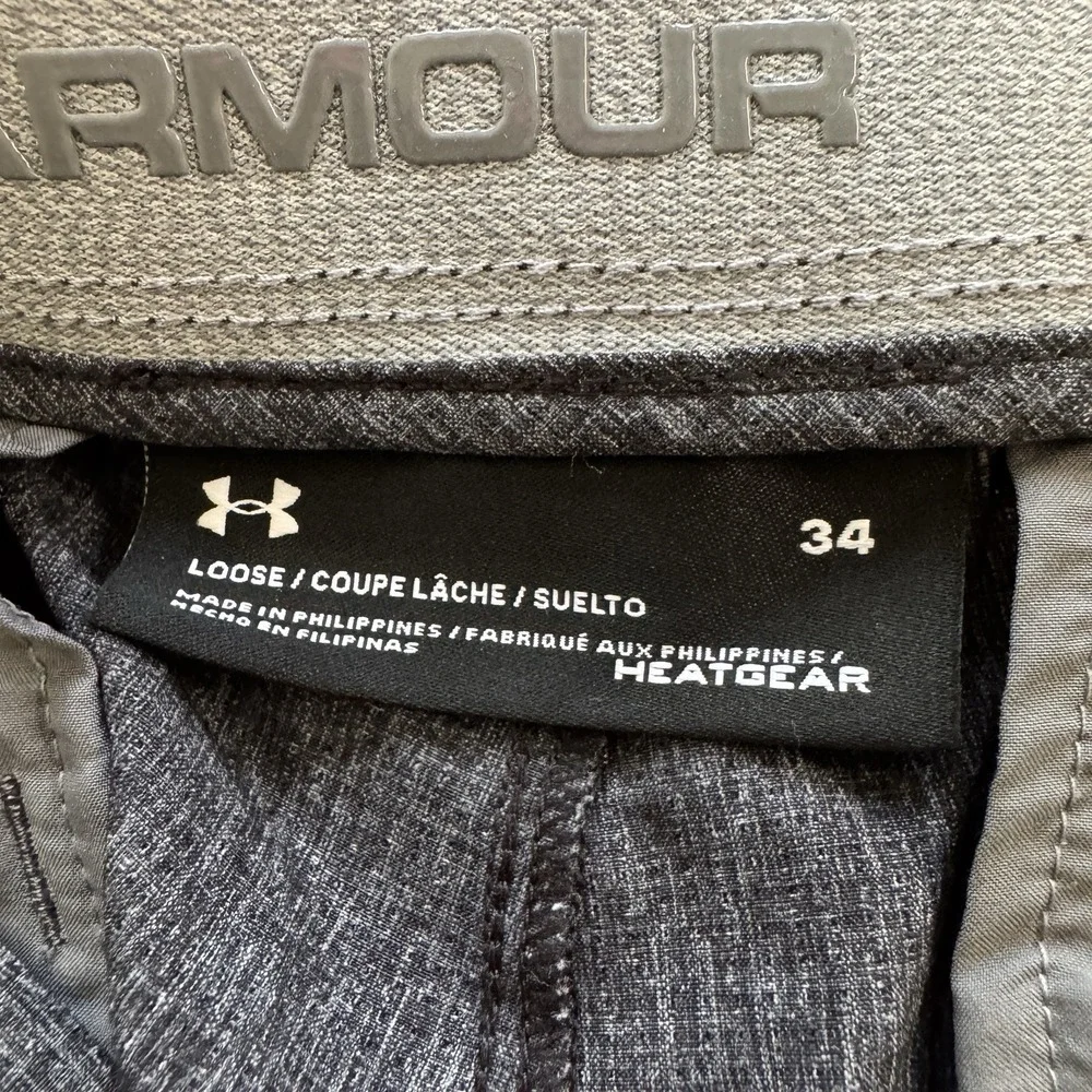 Under Armour Shorts Mens Match Play Golf 34 Gray preppy, athleisure active wear
